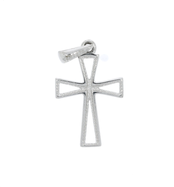 9ct White Gold Cross Pendant/charm - Cross (800x800), Png Download
