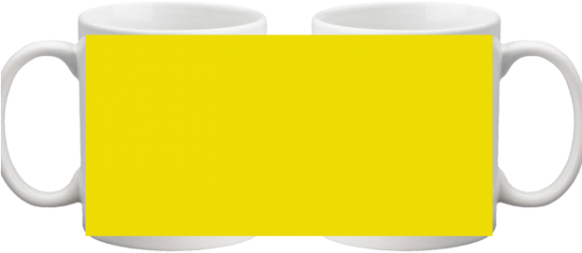 Yellow Background Coffee Mug Designer 1 - Mug (640x640), Png Download