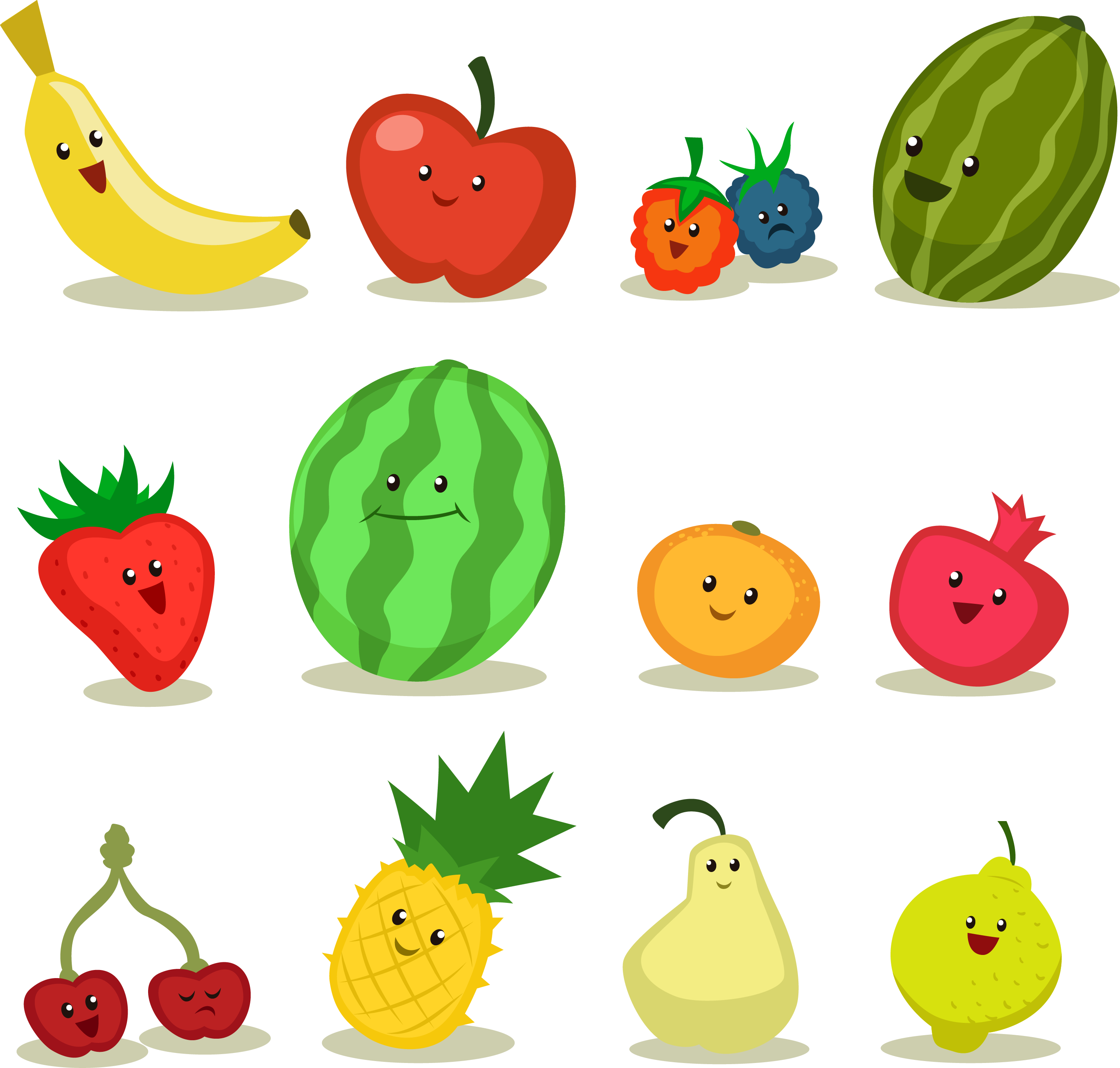 Fruit Apple Cartoon - Png Desenhos De Frutas (2904x2768), Png Download