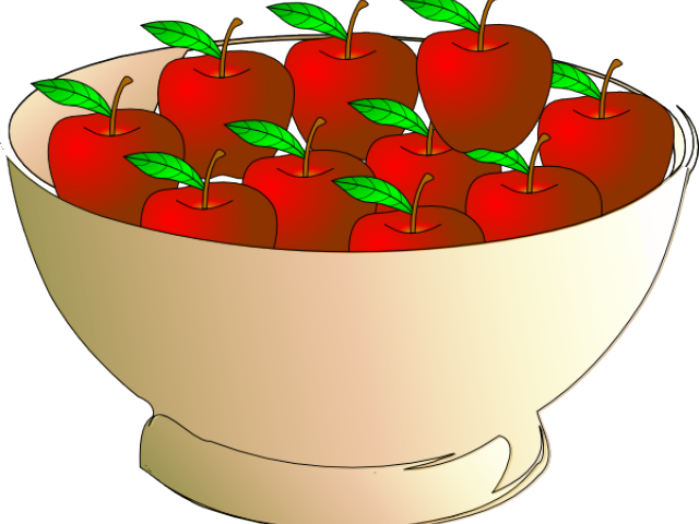 Bowl 10 Apple Clip Art At Clker - Bowl Of Apples Clip Art (640x480), Png Download