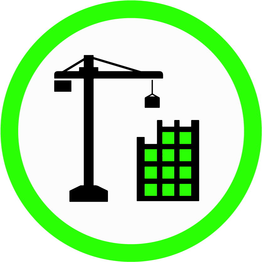 Offshore - Building Construction Blue Icon (1042x1042), Png Download