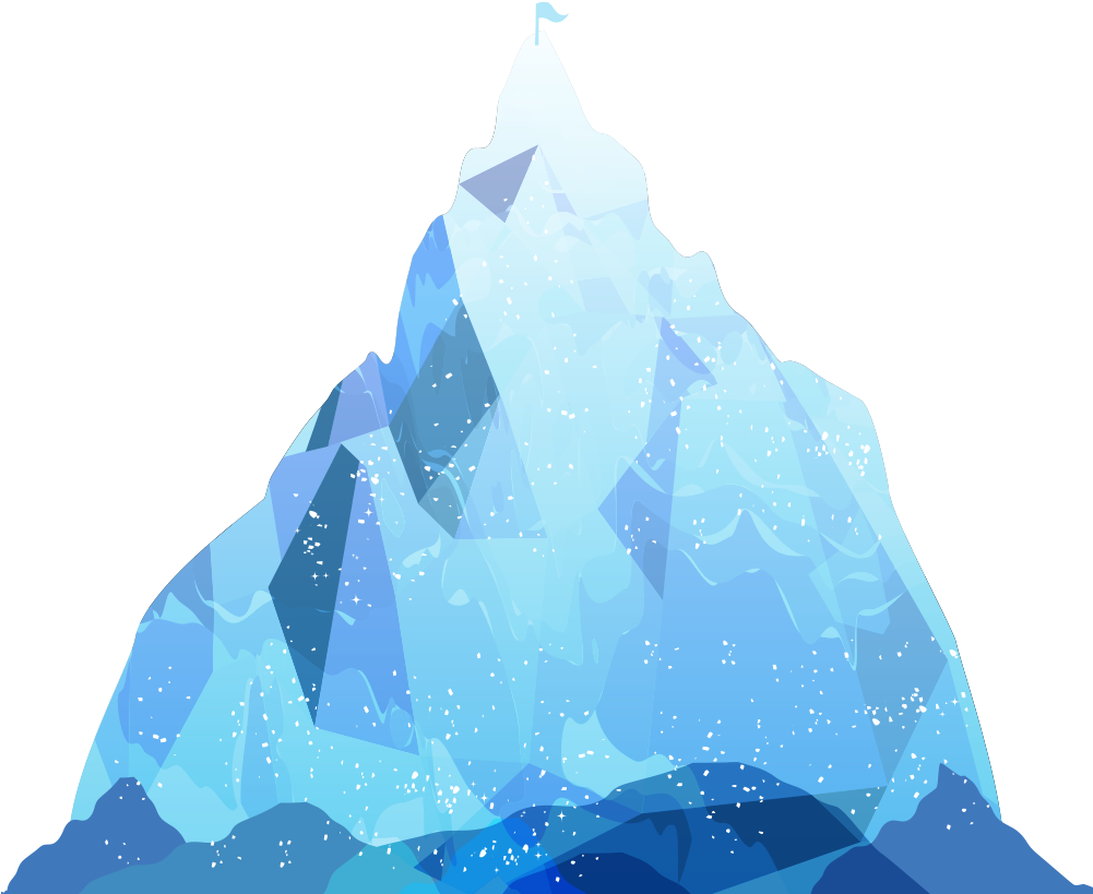 Snowy Peaks Media Elevated Entertainment - Iceberg (1000x828), Png Download