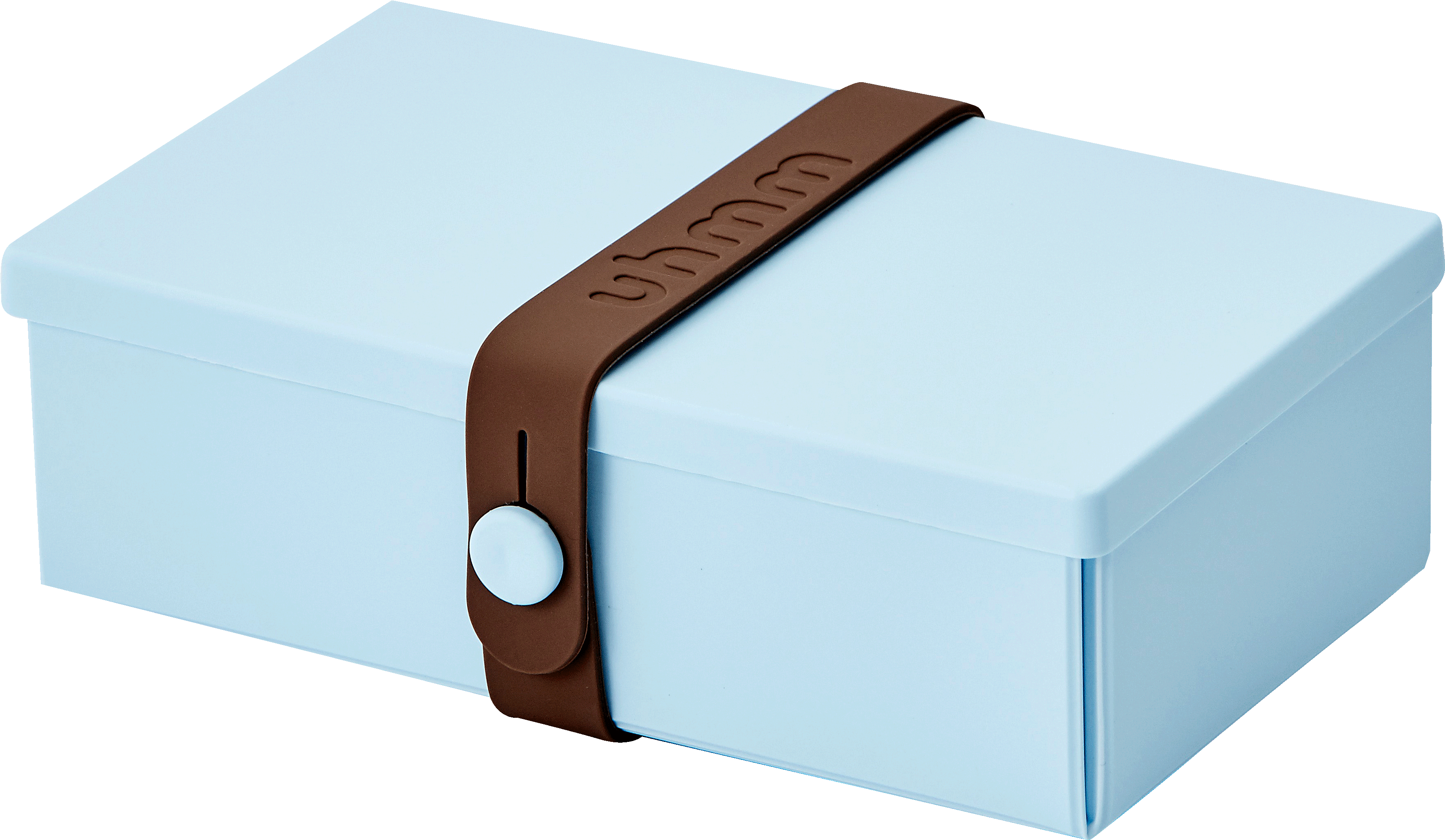 01 Light Blue Box/brown Strap - Carton (6268x4179), Png Download