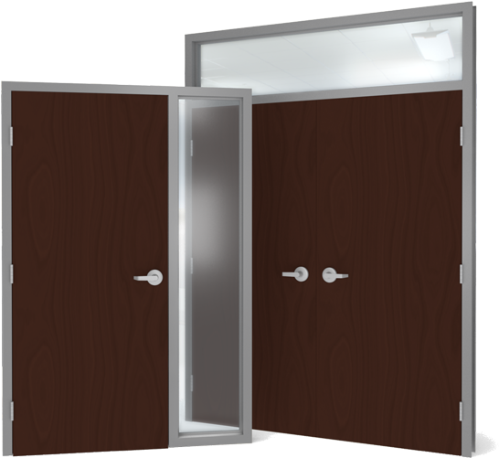 Interior Wood Commercial Doors (809x506), Png Download