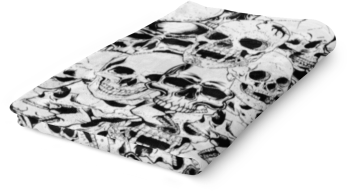 Pile Of Skulls Fleece Blanket - Bed Sheet (740x740), Png Download
