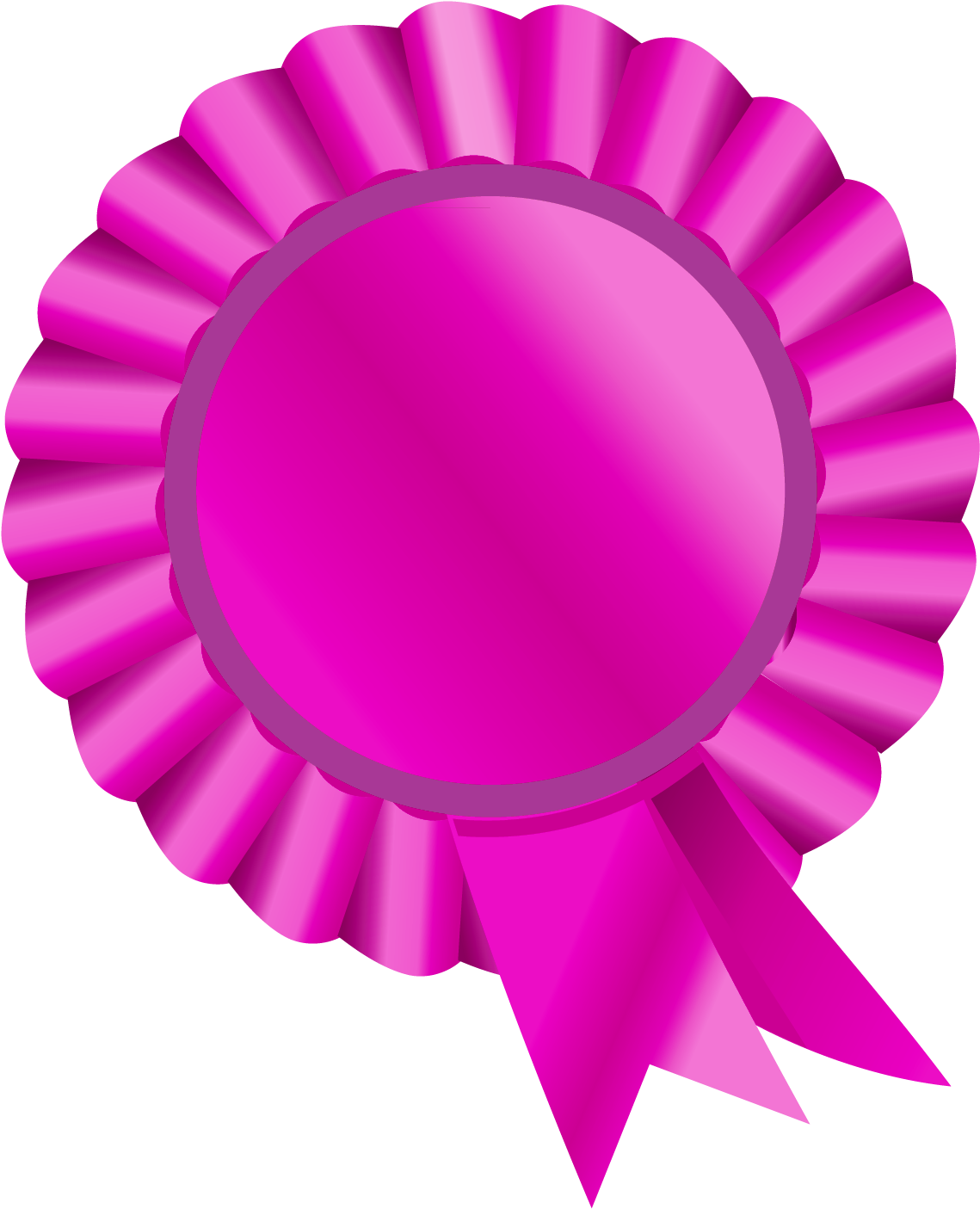 Survive Pink Ribbon Clip - Red Rosette (1398x1481), Png Download