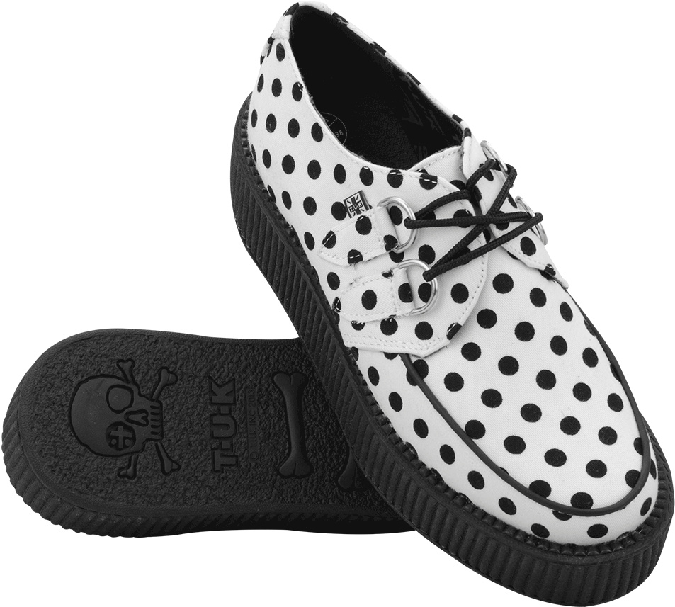 Black Dot Viva Mondo Creeper - Slip-on Shoe (1096x876), Png Download