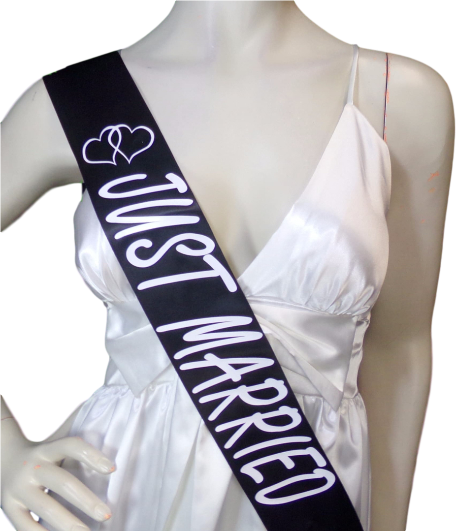 Load Image Into Gallery Viewer, Just Married Satin - Silk (975x1078), Png Download