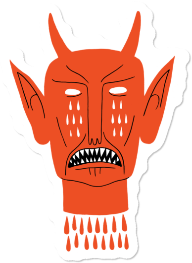 Devil's Head $3 - Illustration (650x650), Png Download