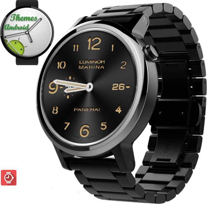 Panerai Luminor Marina Watch Face [elite] - Moto 360 Smartwatch Black (700x700), Png Download