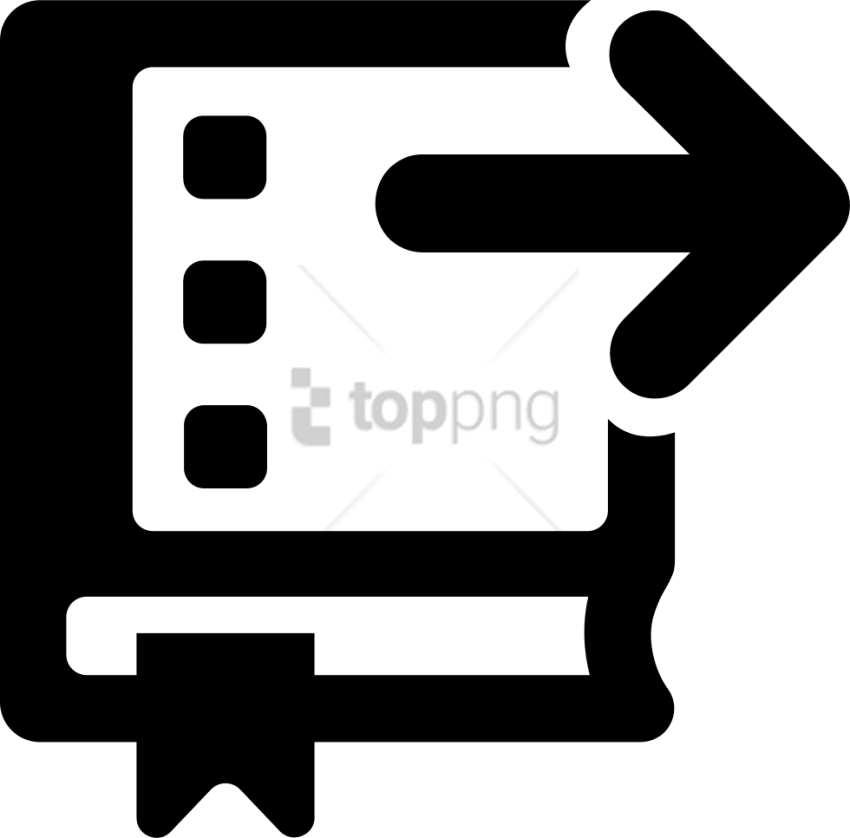Free Png Download Arrow Pointing Right Png Images Background - Book Arrow Icon (850x838), Png Download