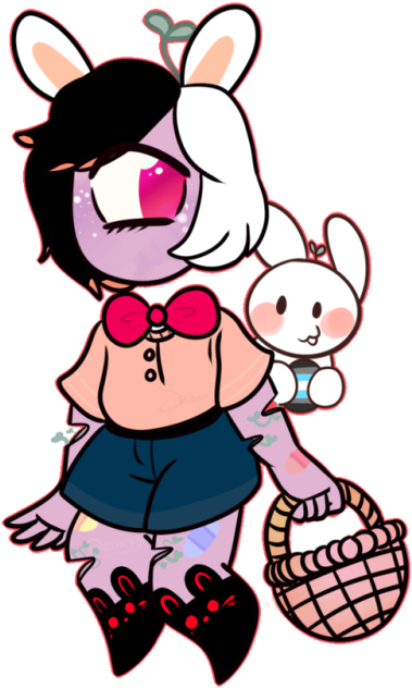 Cartoon Rabbit Clipart - Cartoon (500x670), Png Download