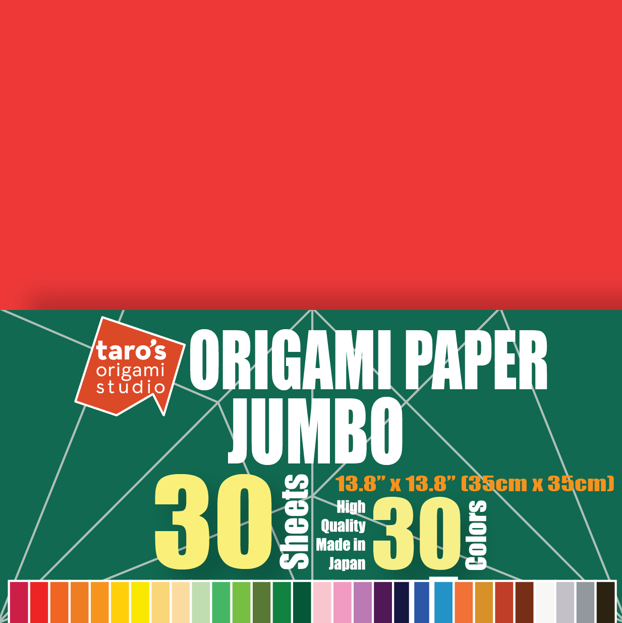 Taro's Origami Paper 30 Sheets - Graphic Design (1233x1234), Png Download