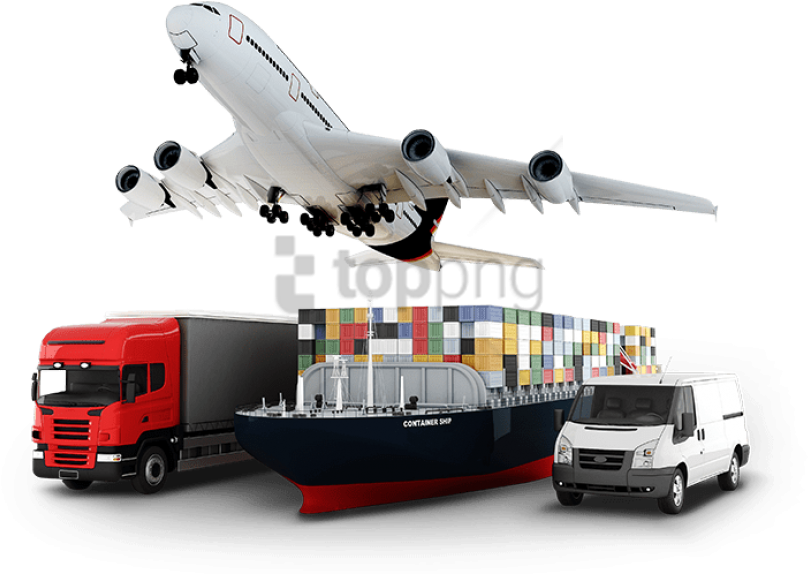 Free Png Airplane Ship Train Truck Png Image With Transparent - Transport Goods (850x574), Png Download