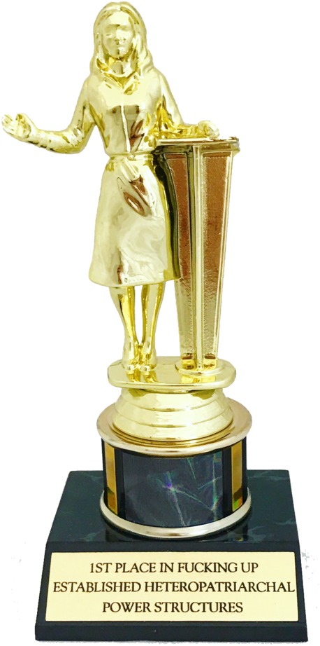 1st Place In F*cking Up Established Heteropatriarchal - Trophy (505x1024), Png Download
