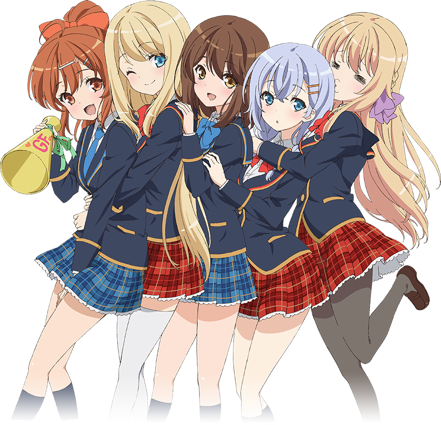 Anime Girl Friends (892x859), Png Download