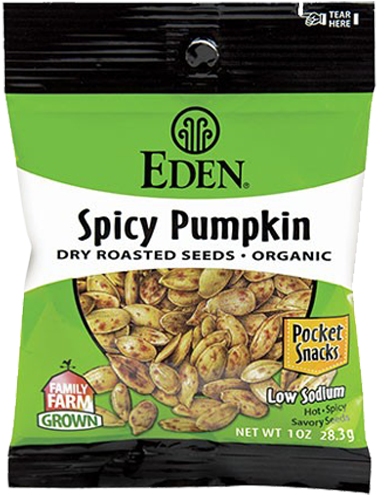 Eden, Semillas De Calabaza Orgánica Con Cayane, - Pocket Snacks (600x700), Png Download