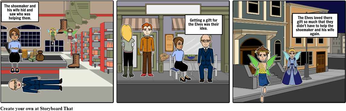 The Elves And The Shoemaker - Comics (1164x385), Png Download