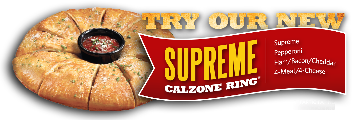 Try Our New Supreme Calzone Ring - Bread (1460x500), Png Download
