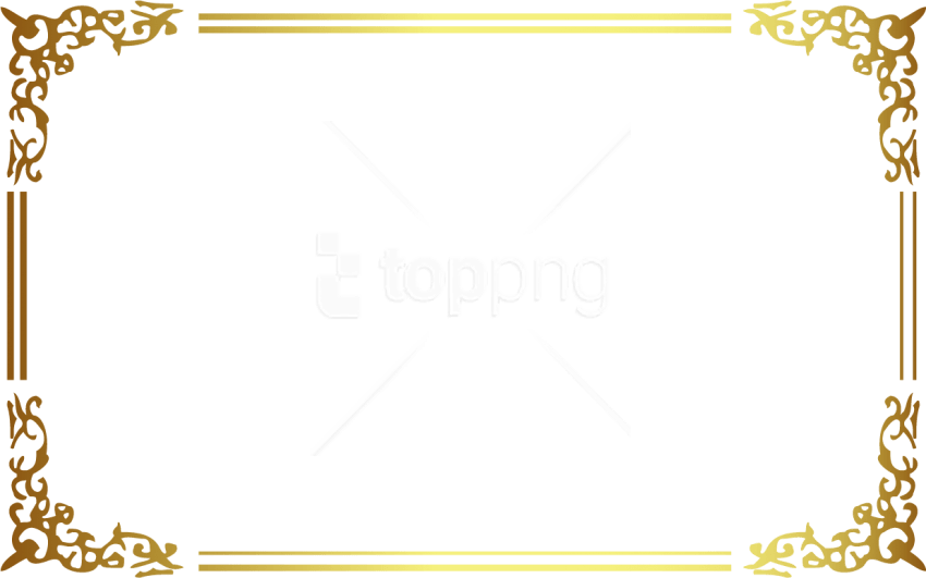 Free Png Moldura Png - Golden Frame Png Hd (850x531), Png Download
