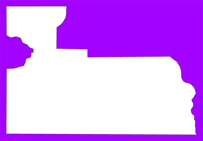 A Plain Frame Map Of Orange (700x488), Png Download