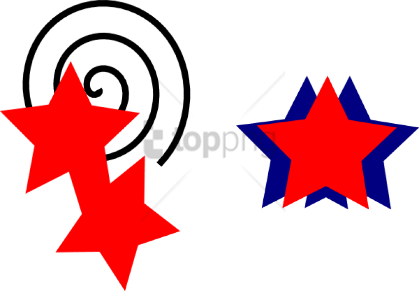 Free Png Download Red And Blue Stars Png Images Background - Blue And Red Stars Png (850x590), Png Download