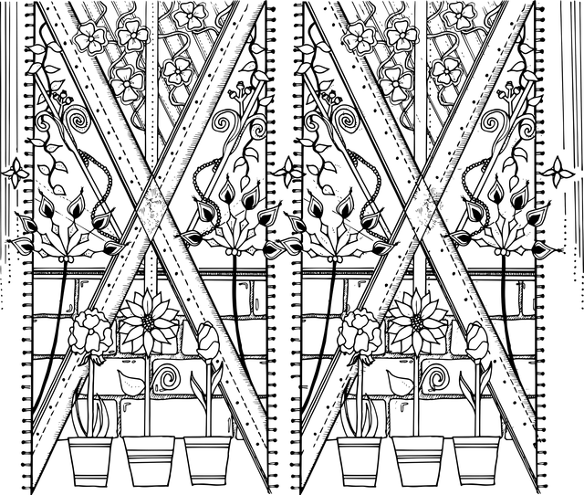 Garden Drawing Secret - Line Art (640x542), Png Download