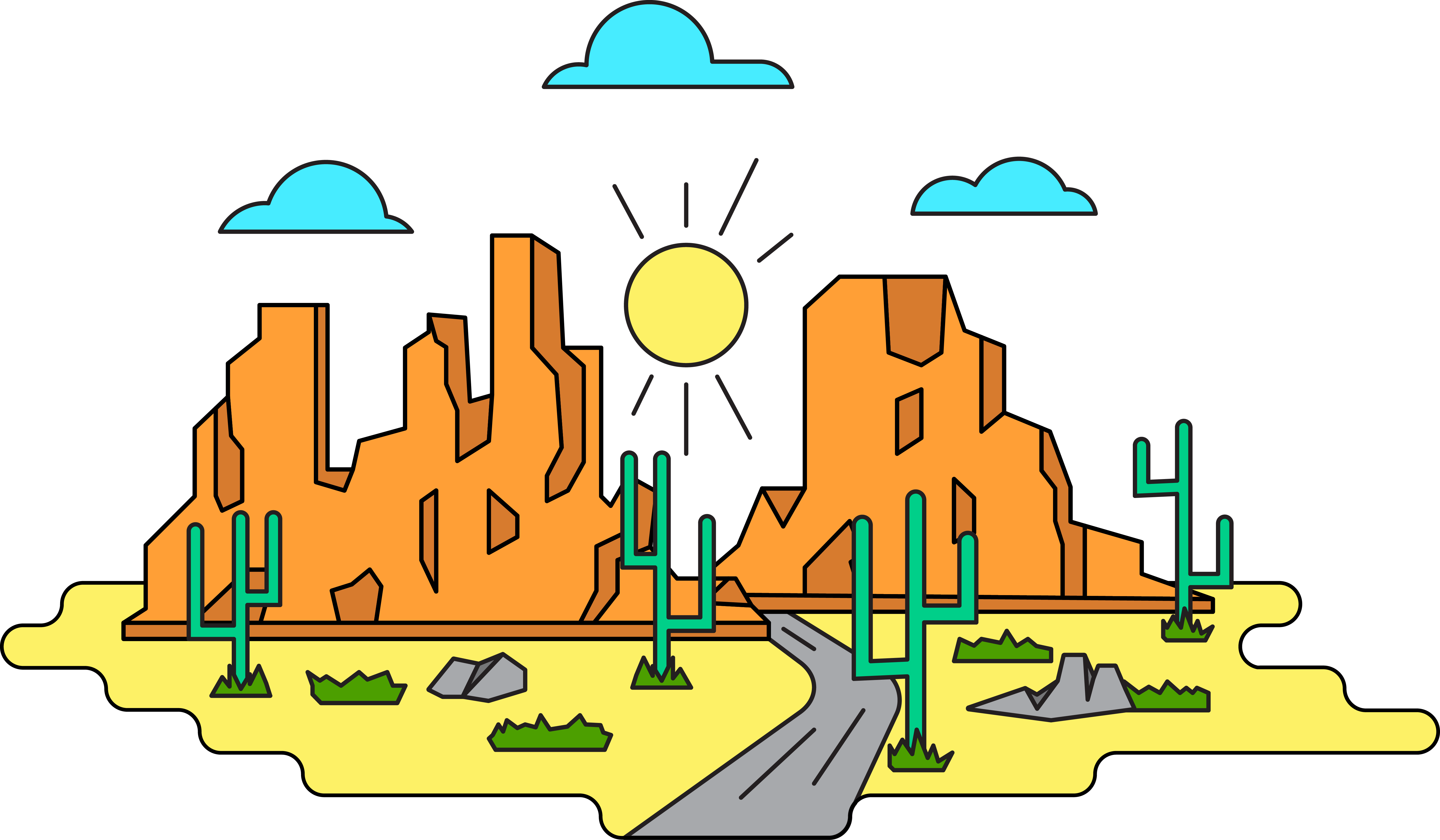 Grand Canyon Clipart Transparent - Grand Canyon Vector Free (5630x3286), Png Download