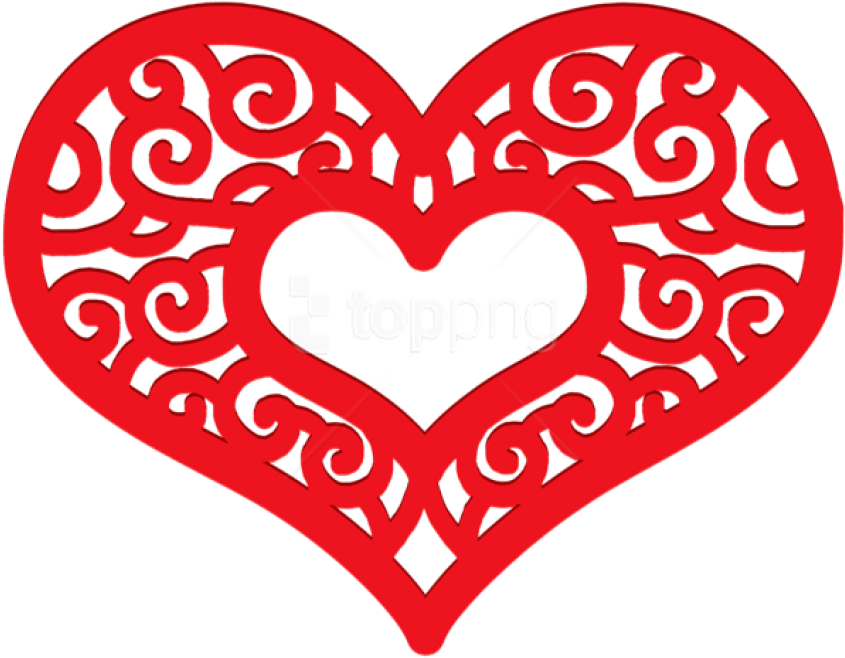 Free Png Decorative Red Heart Png - Clipart Heart Png (850x666), Png Download