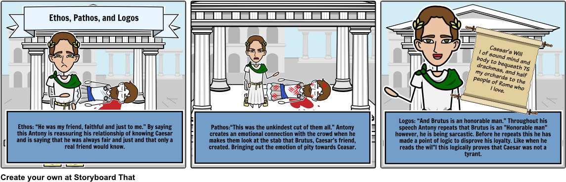Julius Caesar Clipart Friend - Pathos In Julius Caesar (1164x385), Png Download