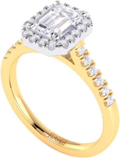 Emerald Cut Engagement Ring - Pre-engagement Ring (600x600), Png Download