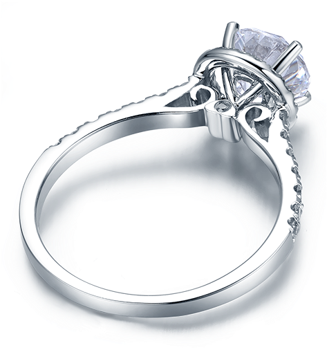 Georgian Graceful Halo Vintage Engagement Ring Setting - Pre-engagement Ring (600x600), Png Download