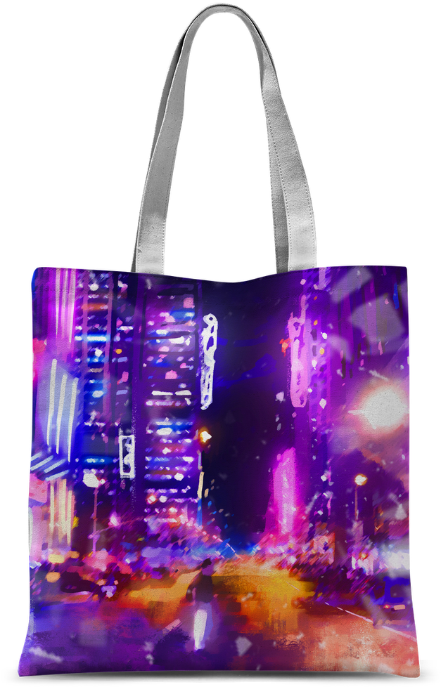 Ariel Versace "city Lights" Classic Sublimation Tote - Bag (1024x1024), Png Download
