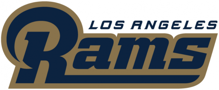 Los Angeles Rams Iron On Stickers And Peel-off Decals - La Rams Logo Letters (750x930), Png Download
