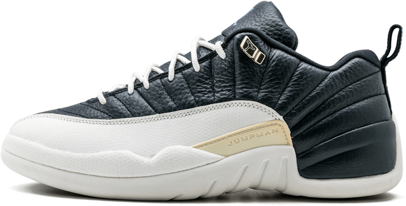 Custom Jordan Retro - Jordan 12 Low Obsidian 2001 (1000x600), Png Download
