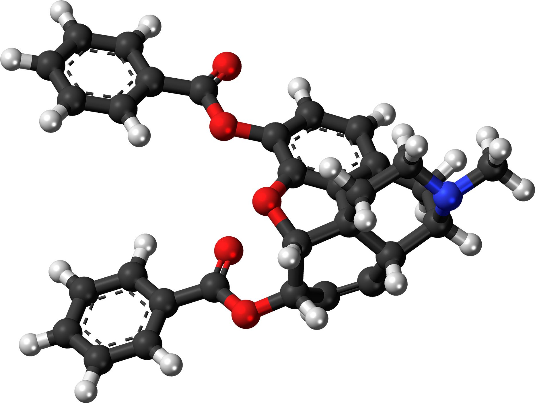 Dibenzoylmorphine Molecule Ball - Molecule (2000x1540), Png Download