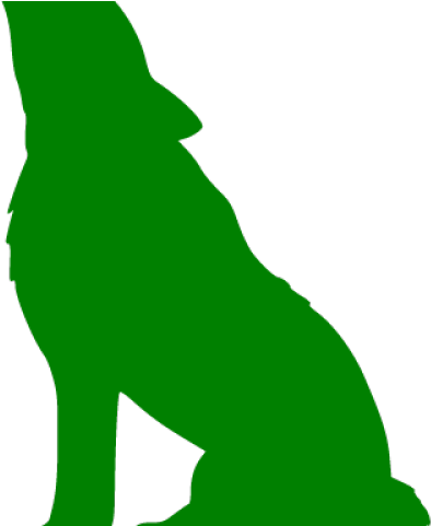 Green Wolf Cliparts - Pumpkin Template Wolf Howling (640x480), Png Download