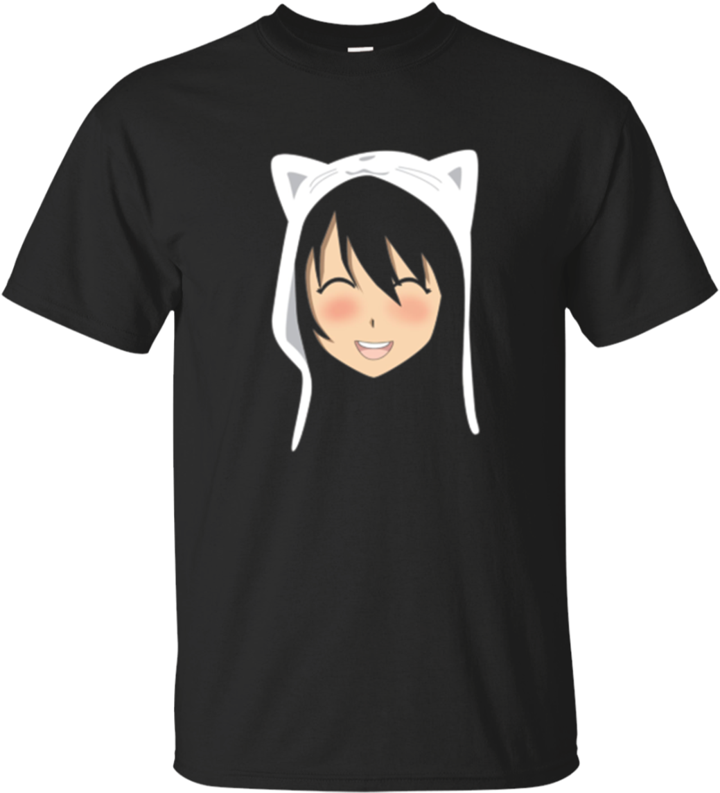 Anime Face Cat Shirt, Manga Lover Otaku Style Japanese - Shirt (1155x1155), Png Download