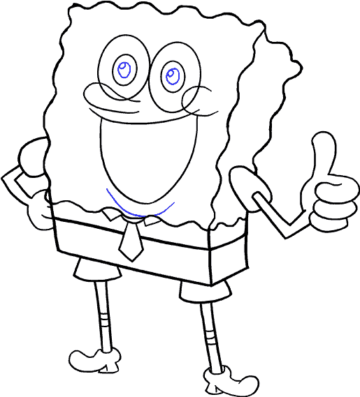 How To Draw Spongebob Easy Step Drawing Guides Png - Spongebob Drawing Png (678x600), Png Download