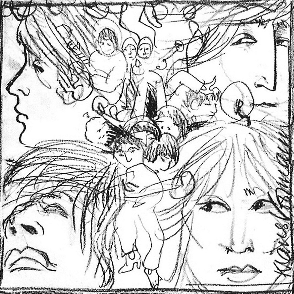 The Beatles Artwork Paul Mccartney John Lennon Ringo - Klaus Voormann Revolver Sketch (1009x1009), Png Download