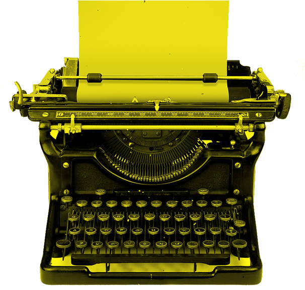 Typewriter 01 - 1 - Typewriter With Blank Page (650x646), Png Download