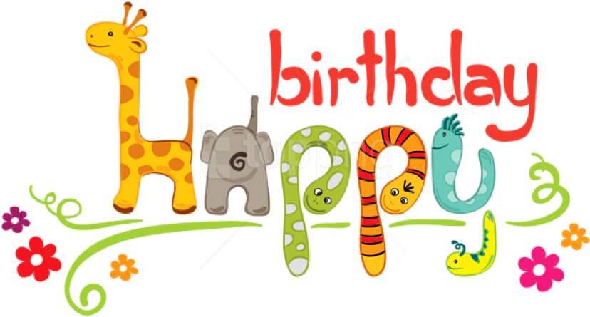 Cute Happy Birthday Kids Png - Cute Happy Birthday Png (850x464), Png Download