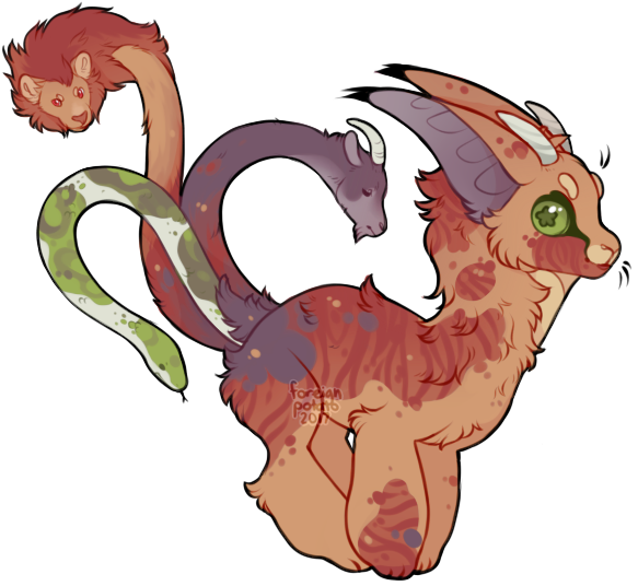 Chimera Clipart - Cartoon (583x536), Png Download