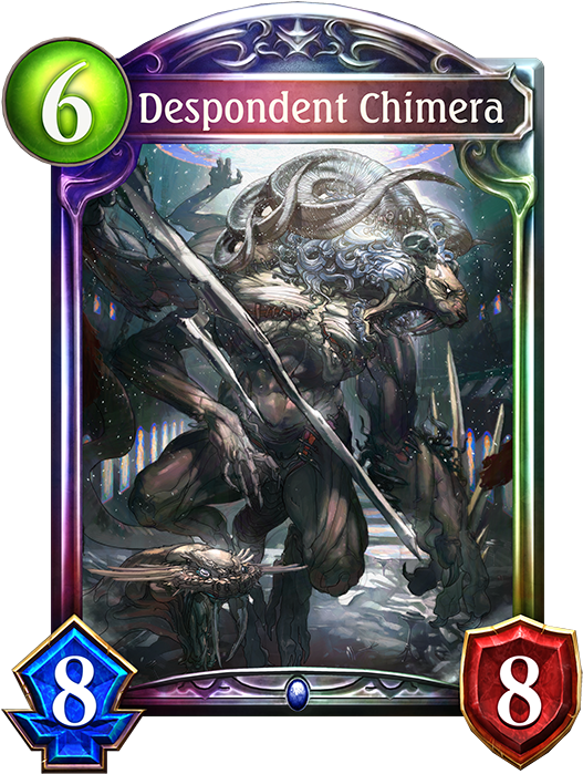 Unevolved Despondent Chimera Evolved Despondent Chimera - Crimson Rose Queen Shadowverse (536x698), Png Download