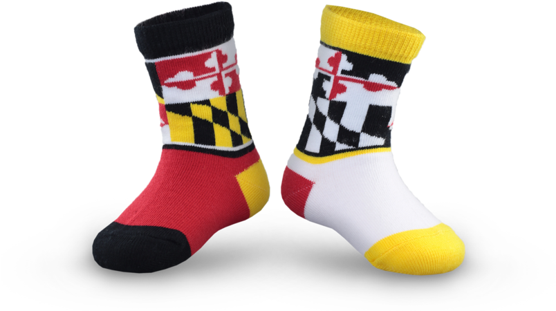 Official Maryland State Flag Skyline Socks For Mini - Sock (1024x683), Png Download