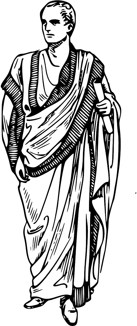 Toga Ancient Roman - Ancient Greek Toga (640x1280), Png Download