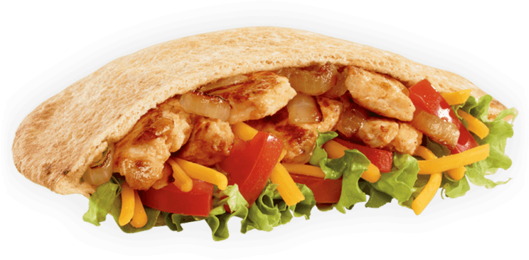 Jack In The Box - Chicken Fajita Pita Jack In The Box Healthy (768x670), Png Download