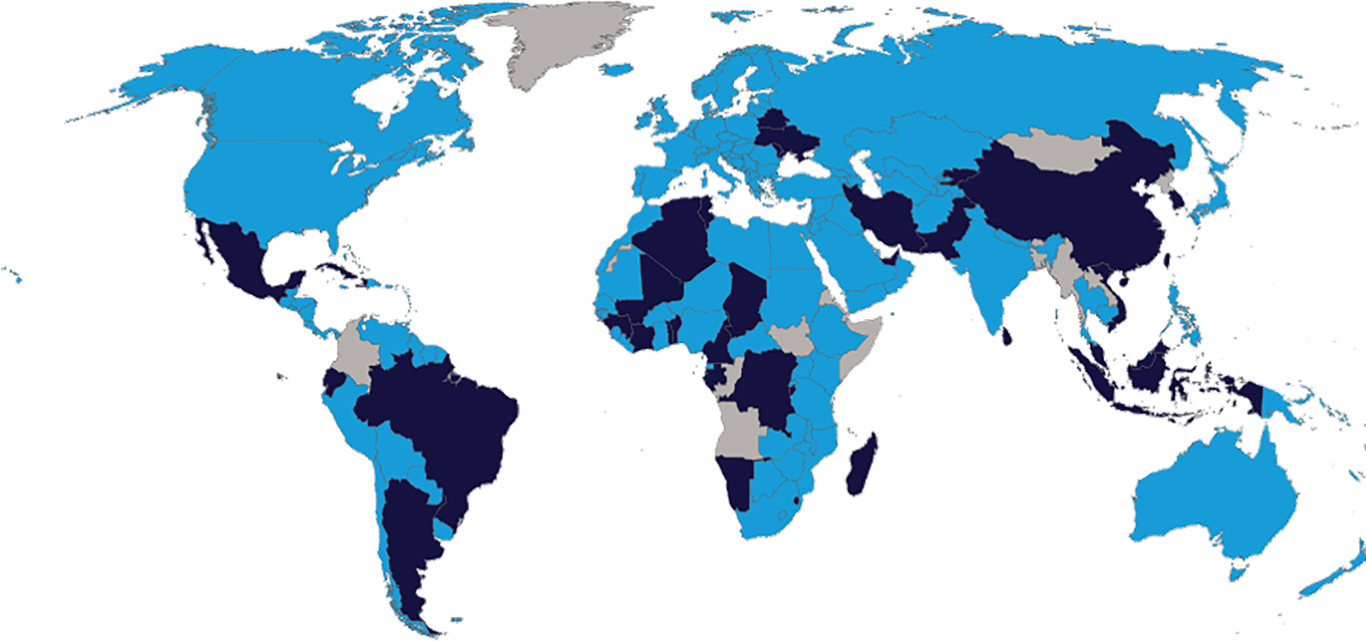 10 - Map Of Continents With Key (2778x1304), Png Download