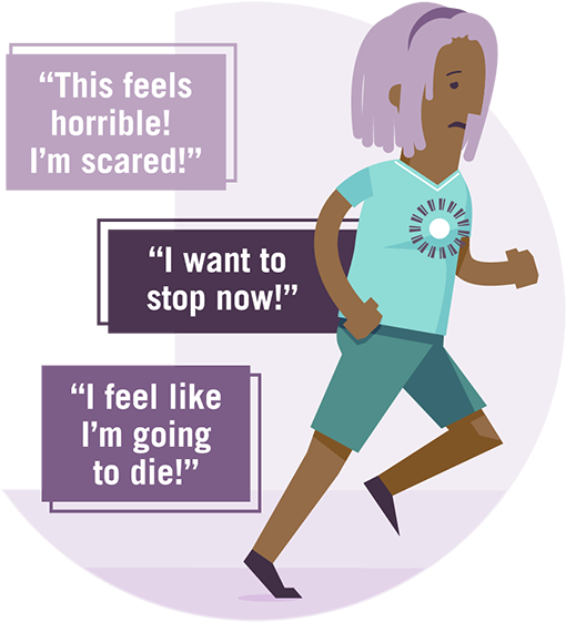 Simone Needed To Learn That A Racing Heart Isn't Dangerous, - Running (600x600), Png Download