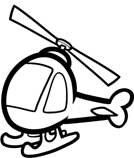 Car Child Coloring Book Black Lines Painted - Helicopter 3d Pencil Drawing (796x778), Png Download